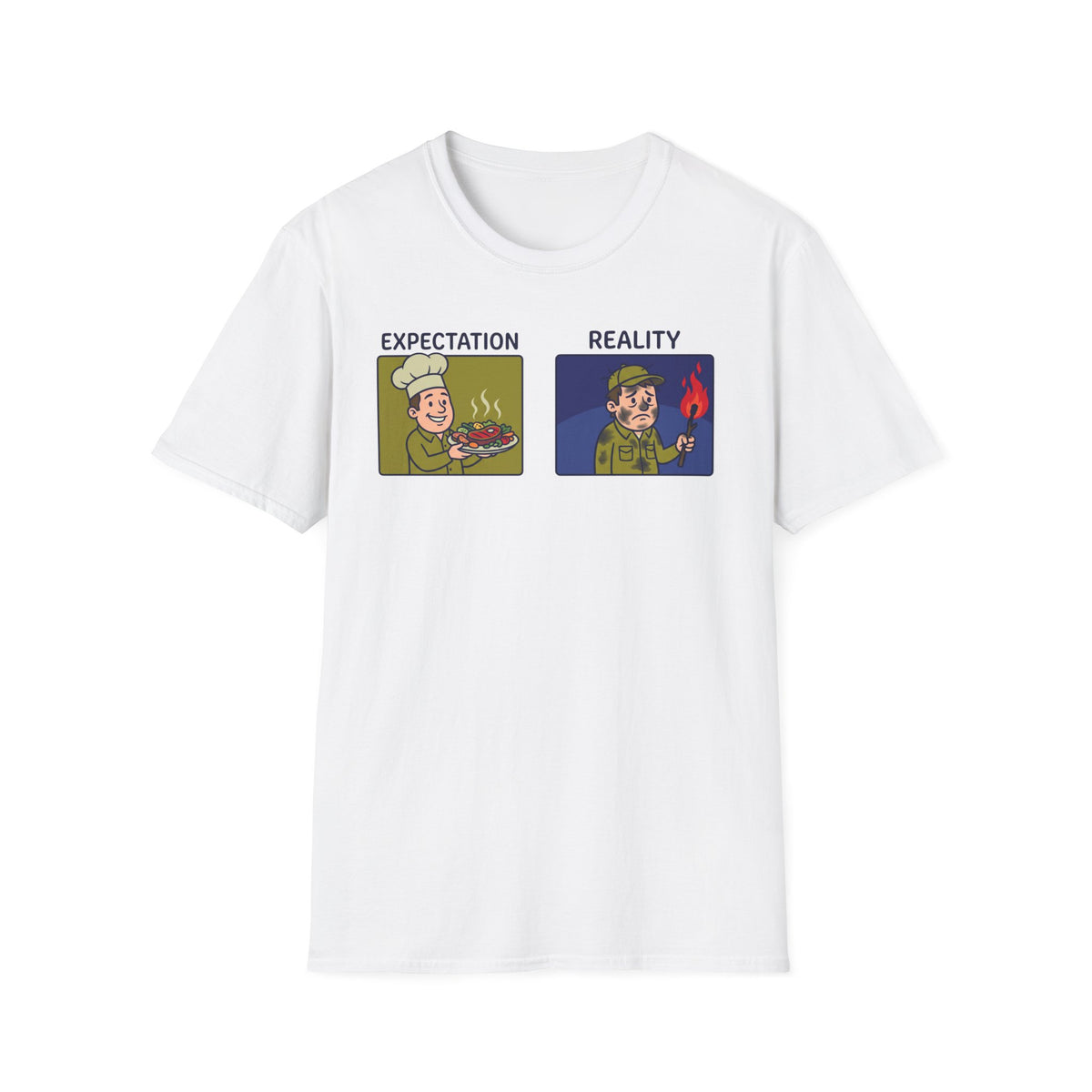 Campfire Diner Expectation vs Reality T-Shirt
