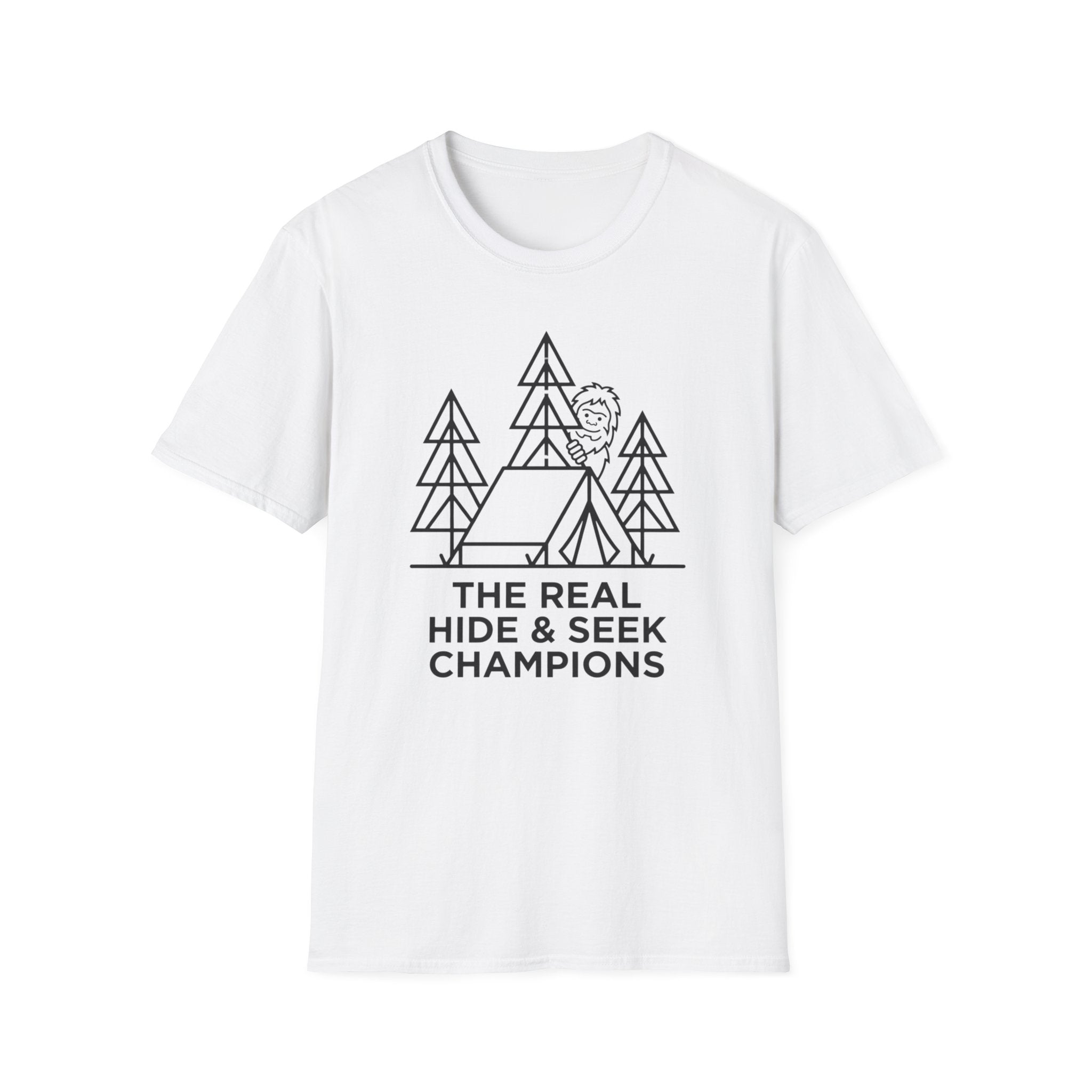The Real Hide & Seek Champions With Bigfoot — Light Edition T-Shirt