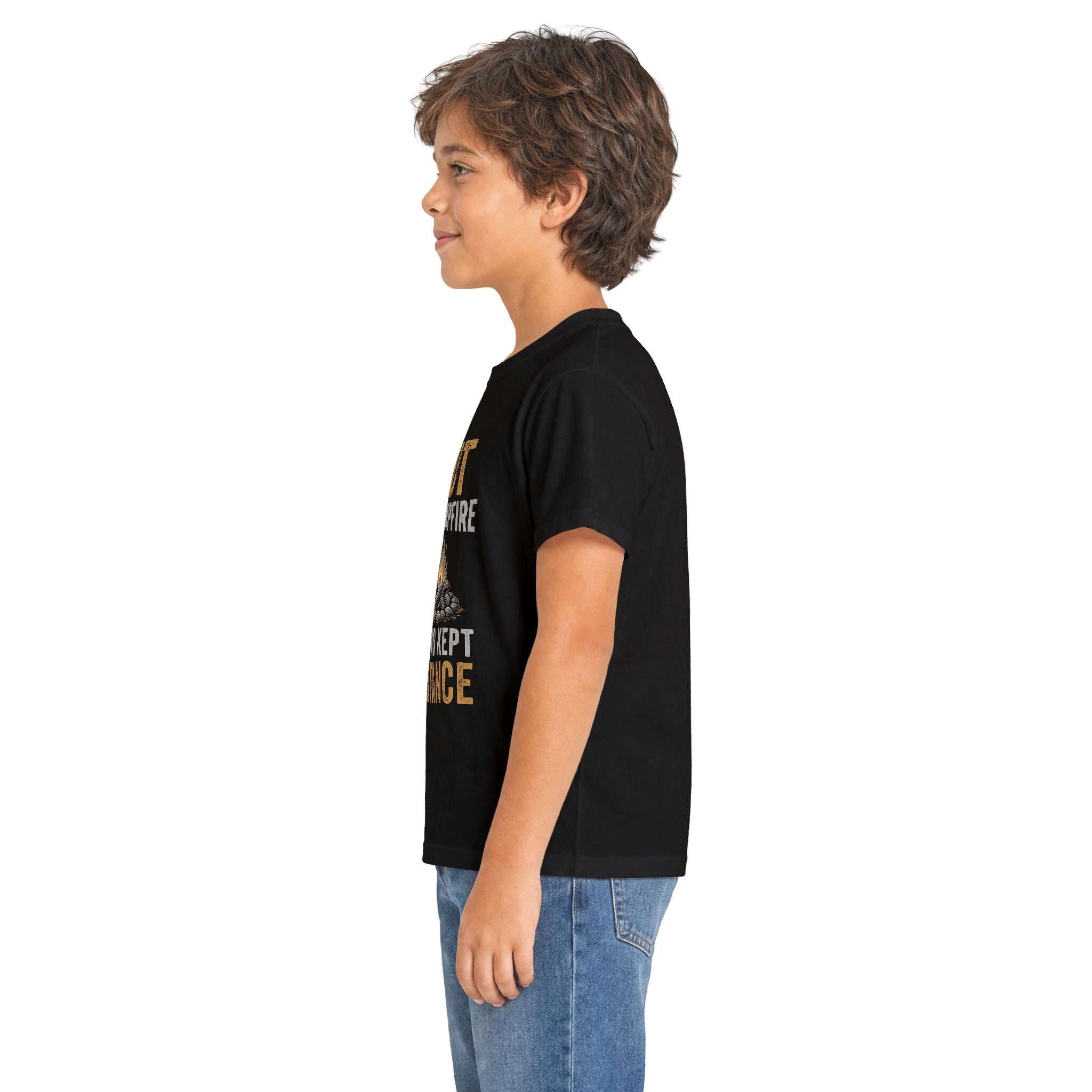 Bigfoot Saw Dad's Campfire — And Kept His Distance Matching Kids T-Shirt