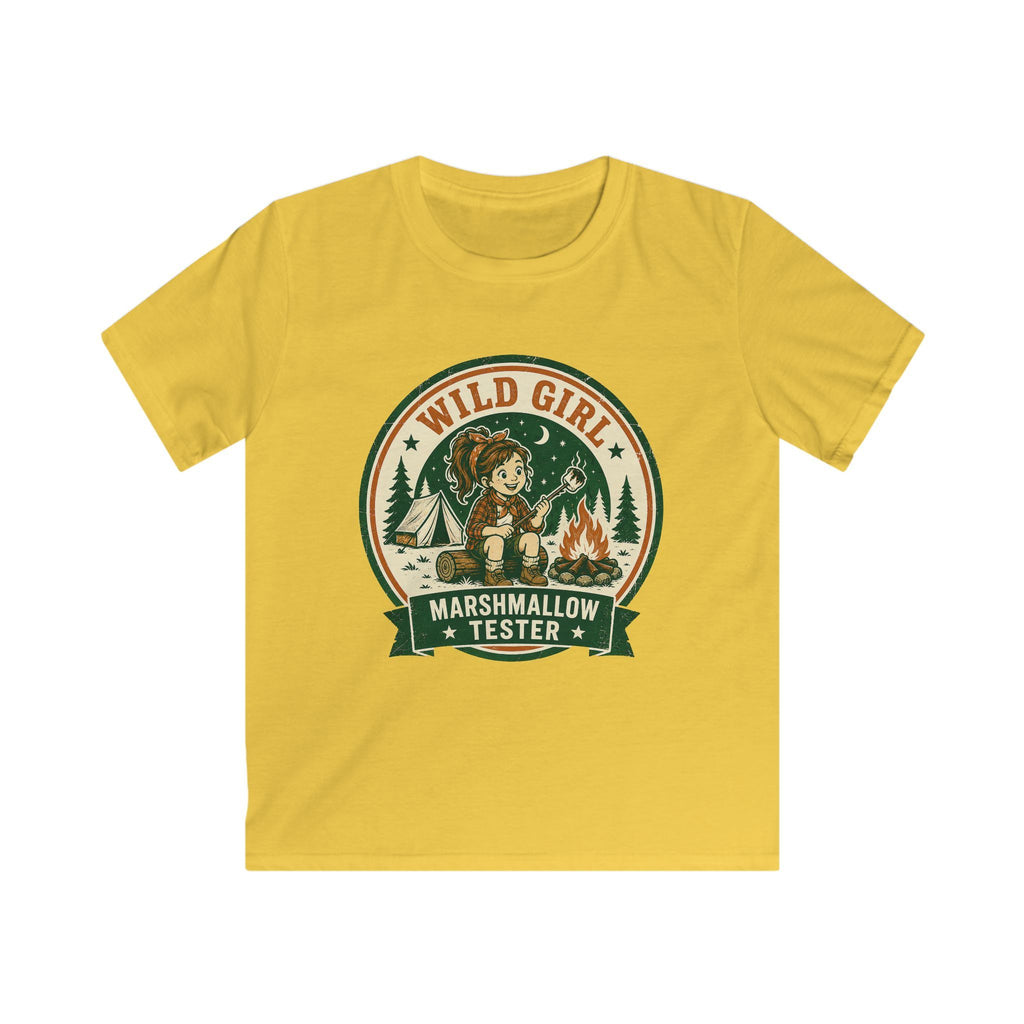 Wild Girl — Marshmallow Tester Matching Kids T-Shirt