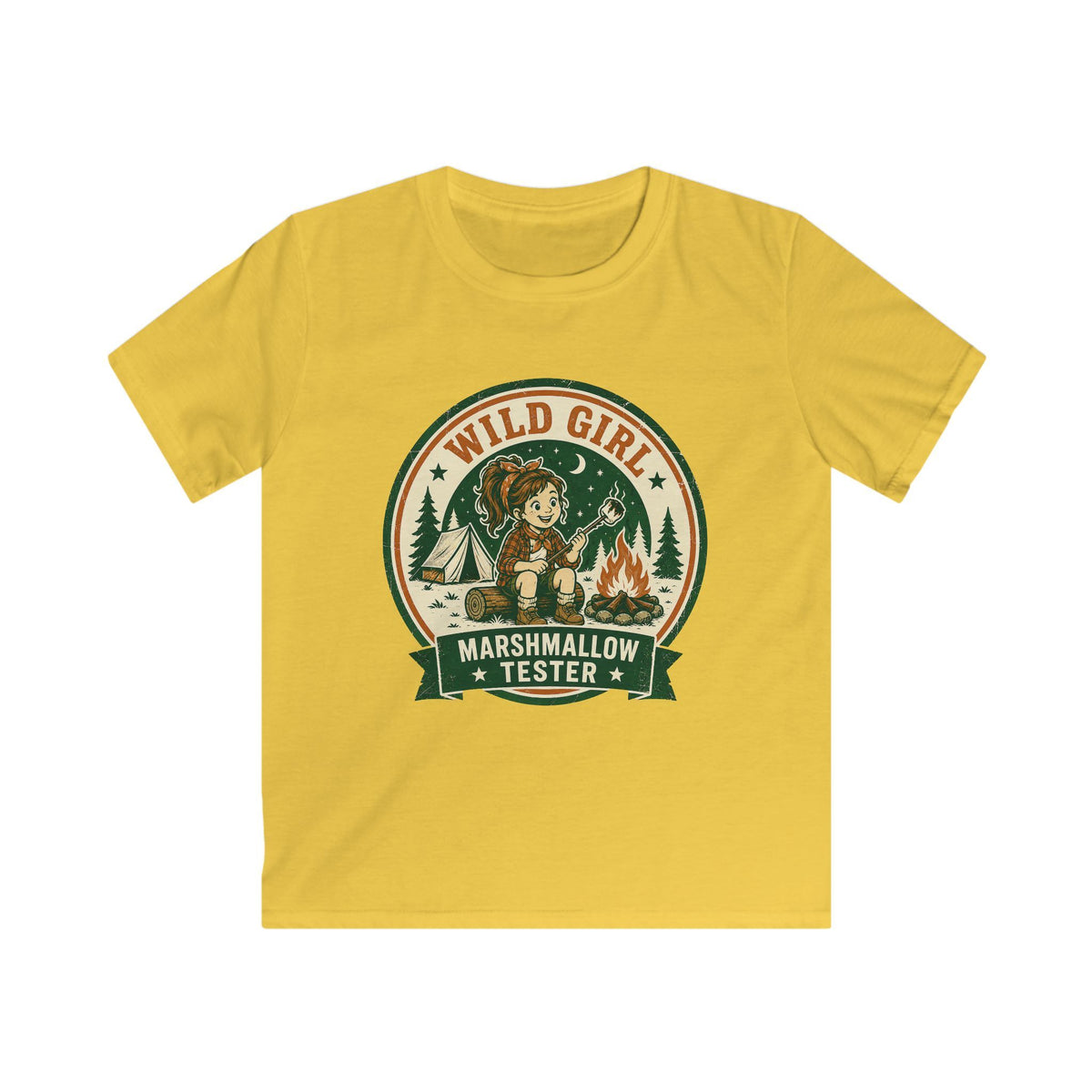 Wild Girl — Marshmallow Tester Matching Kids T-Shirt