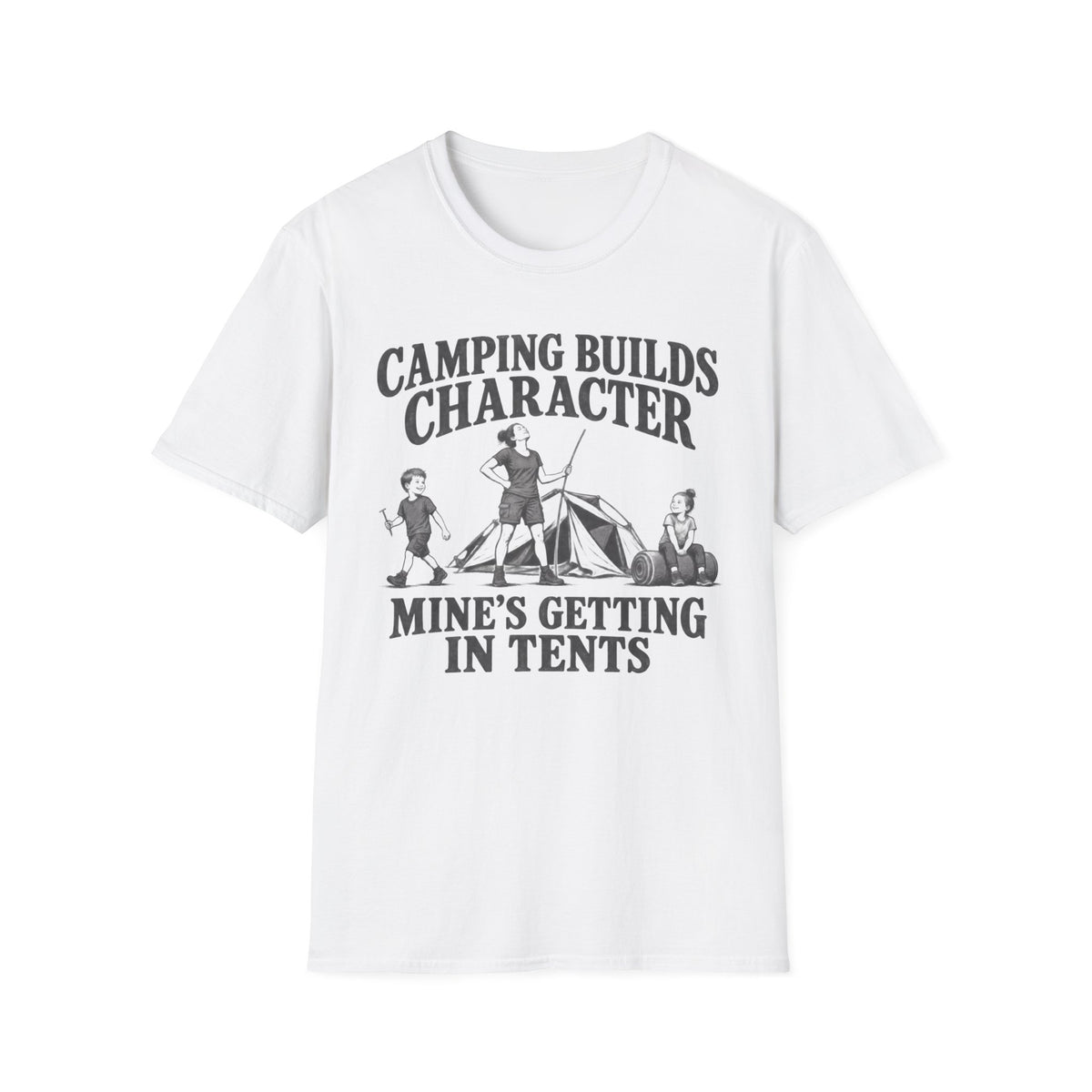 Camping Builds Character Mom T-Shirt