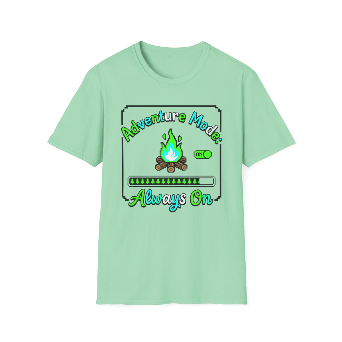 Adventure Mode Always On — 8-Bit T-Shirt