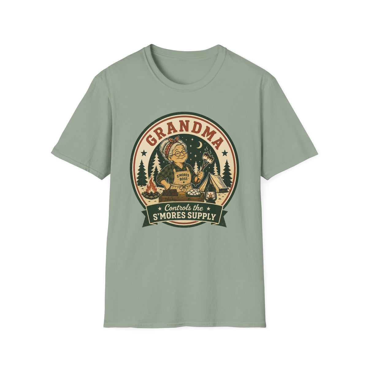 Grandma — Controls The S'Mores Supply Matching T-Shirt