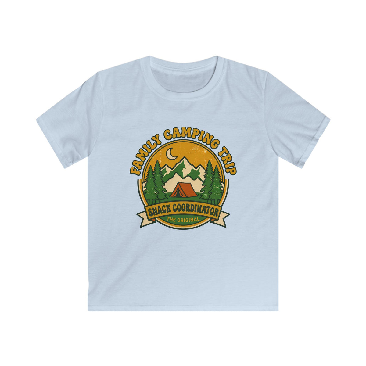Family Camping Trip — Snack Coordinator Matching Kids T-Shirt