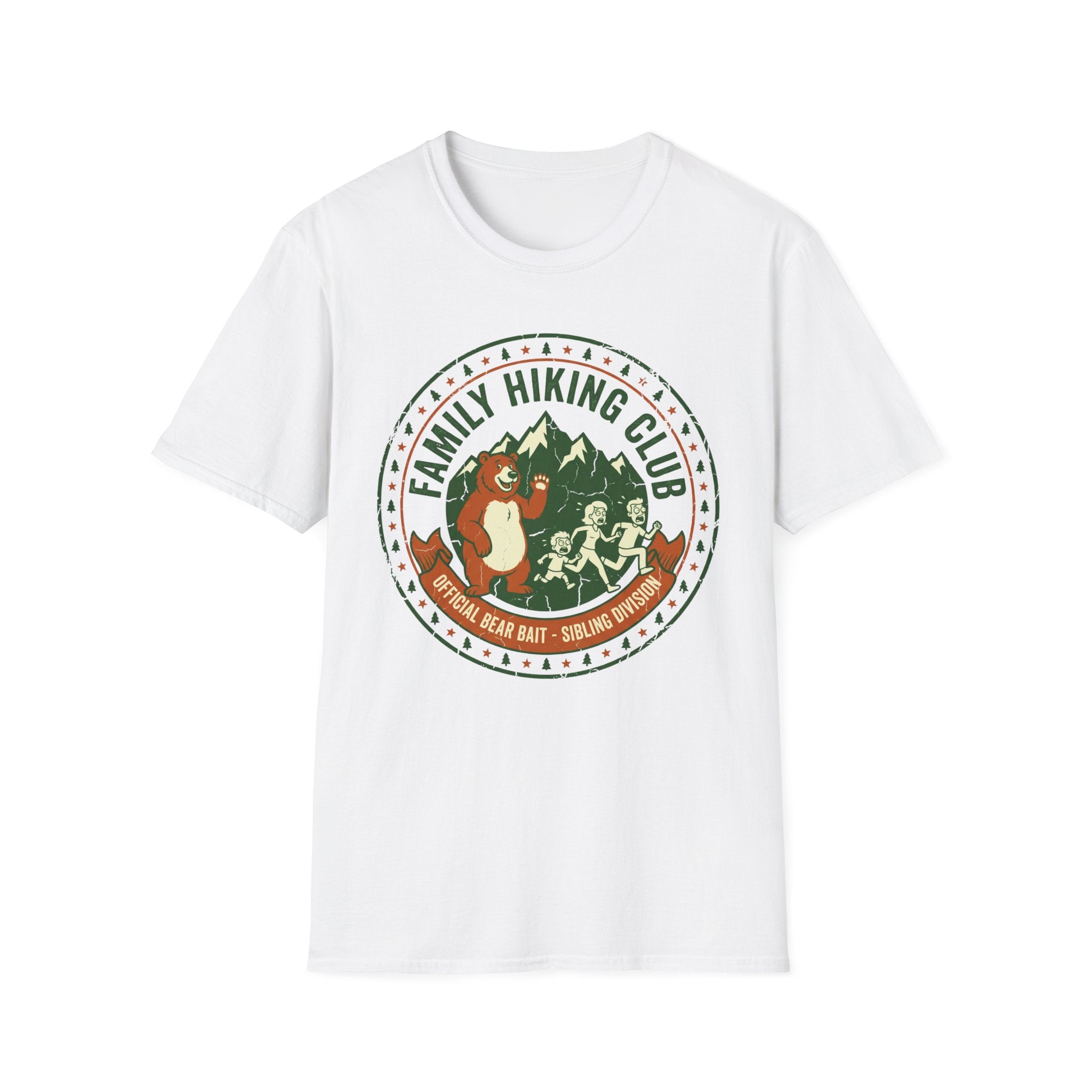 Family Hiking Club — Official Bear Bait Sibling Division T-Shirt