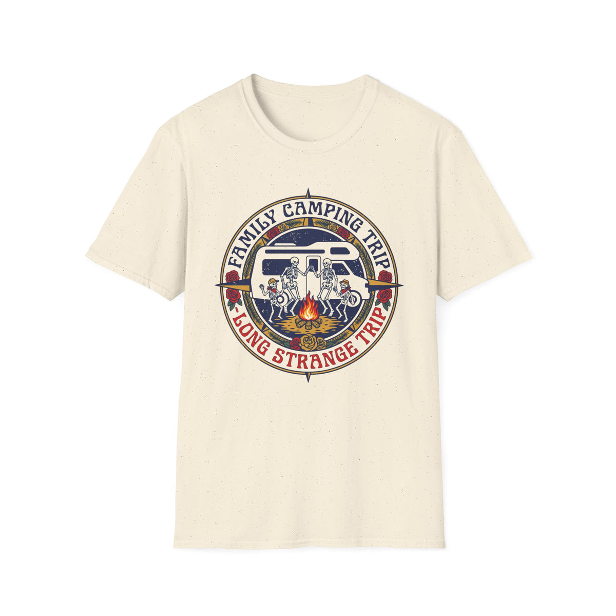 Family Camping Trip — Long Strange Trip With Skeleton T-Shirt