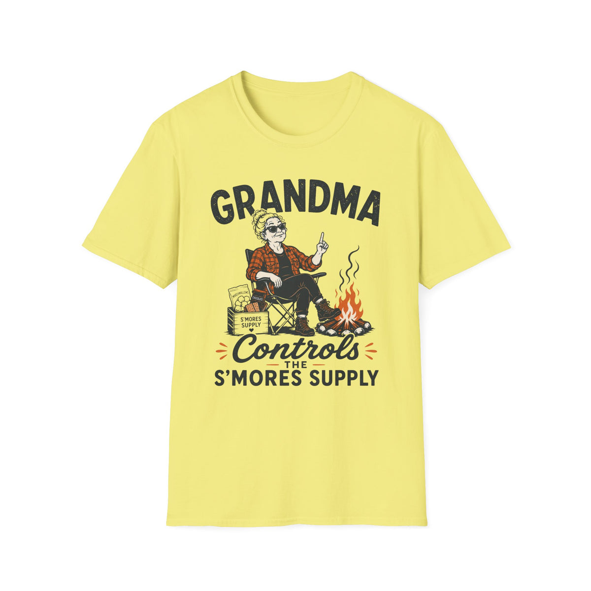 Grandma — Controls The S'Mores Supply Matching T-Shirt