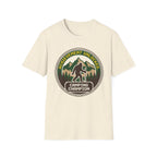 Achievement Unlocked — Camping Champion With Bigfoot 8-Bit T-Shirt
