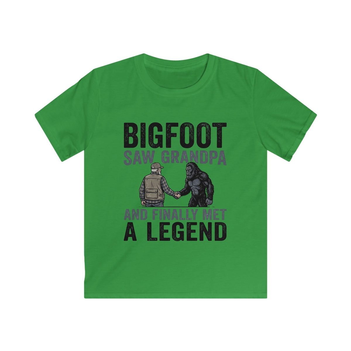 Bigfoot Saw Grandpa — And Finally Met a Legend Matching Kids T-Shirt