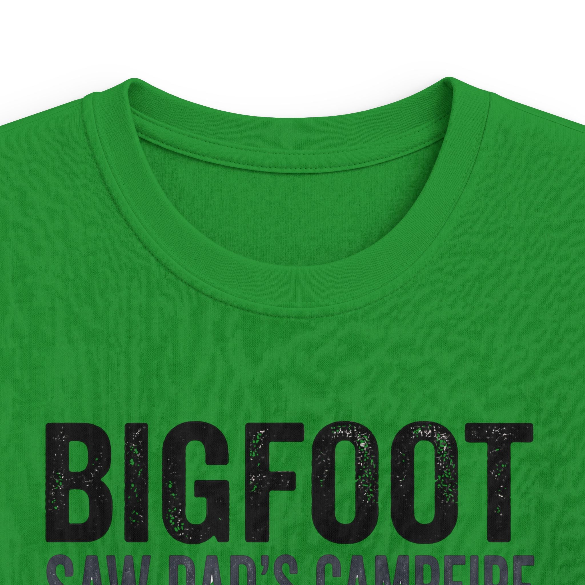 Bigfoot Saw Dad's Campfire — And Kept His Distance Matching Kids T-Shirt