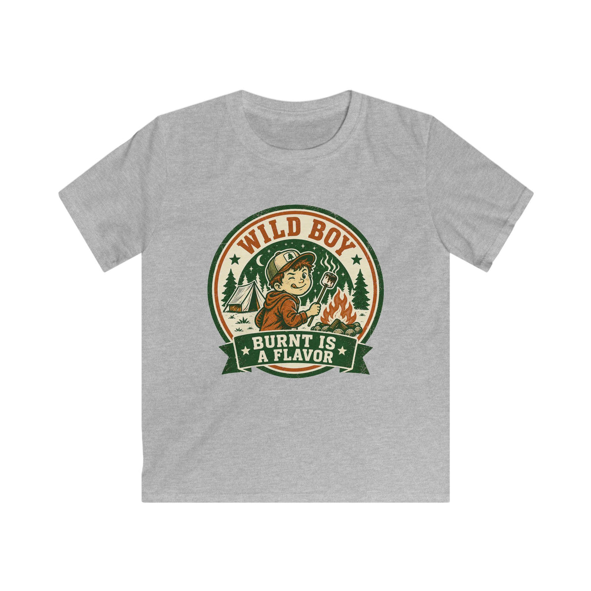 Wild Boy — Burnt Is A Flavor Matching Kids T-Shirt