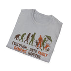 Evolution — Until Family Camping Happens T-Shirt