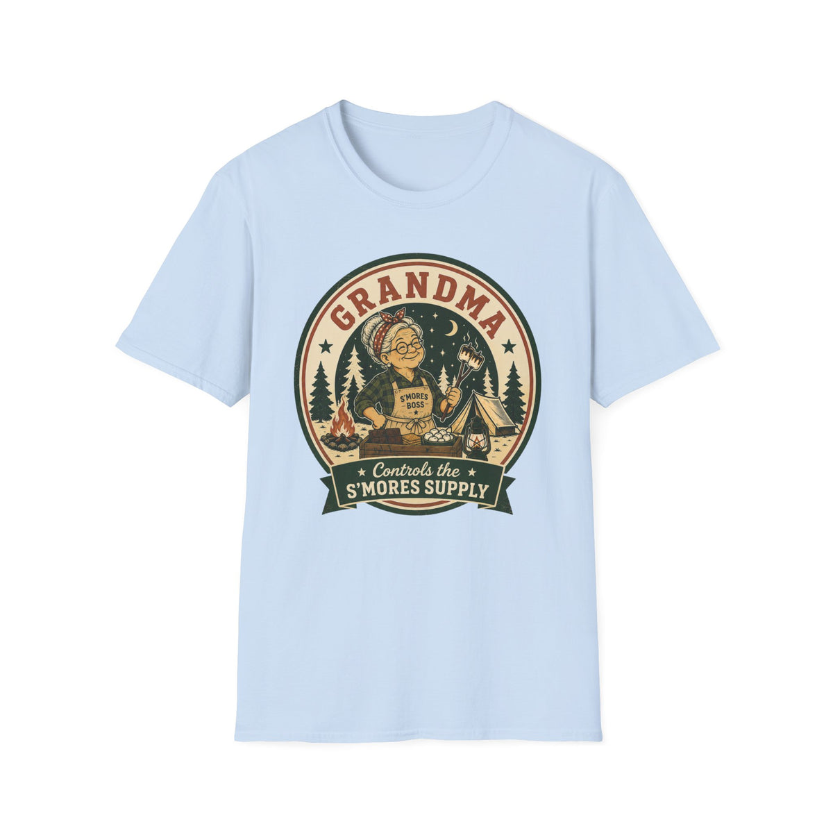 Grandma — Controls The S'Mores Supply Matching T-Shirt
