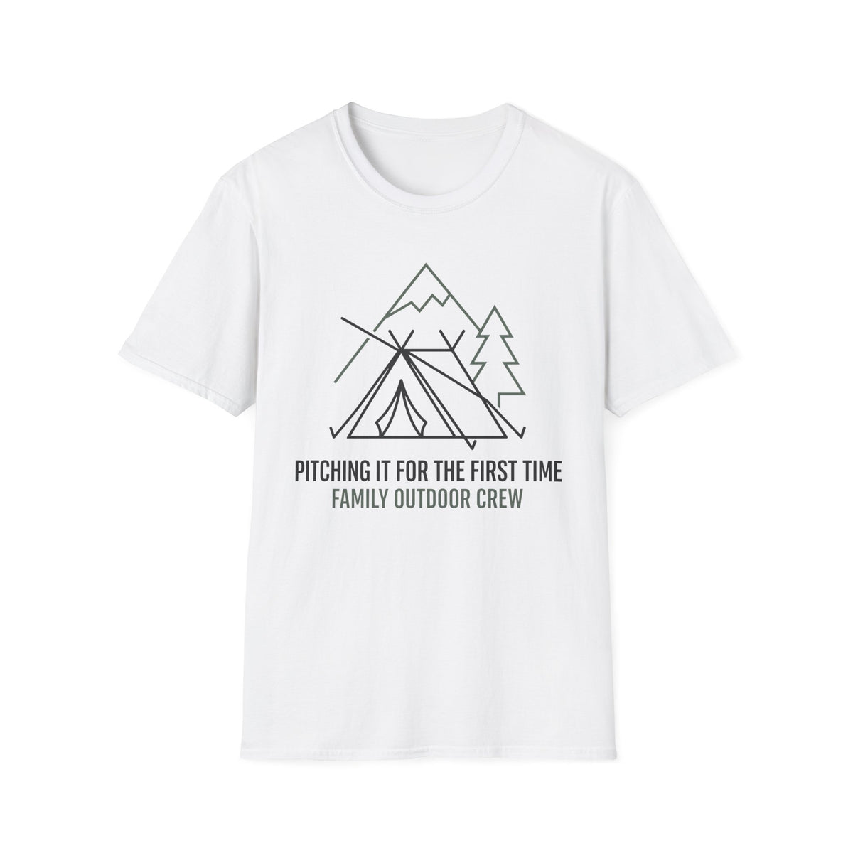 Pitching The Tent For The First Time — Family Outdoor Crew T-Shirt