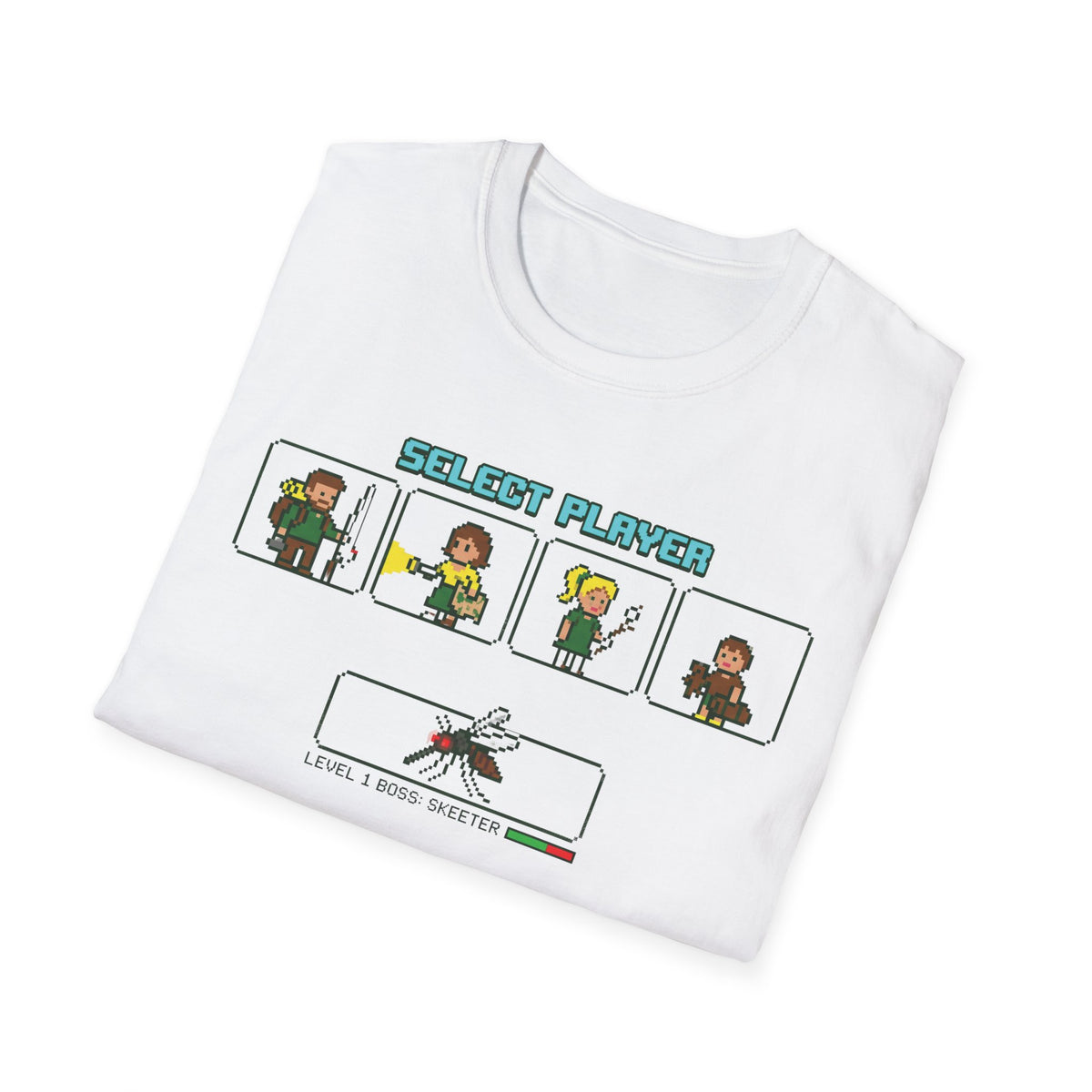 Select Player — With Mosquitoes 8-Bit T-Shirt