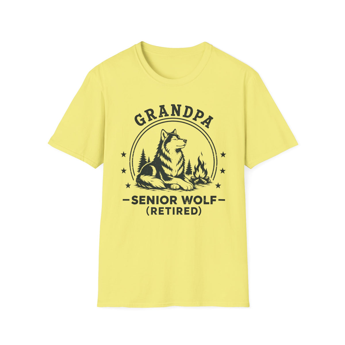 Grandpa — Senior Wolf (Retired) Matching T-Shirt
