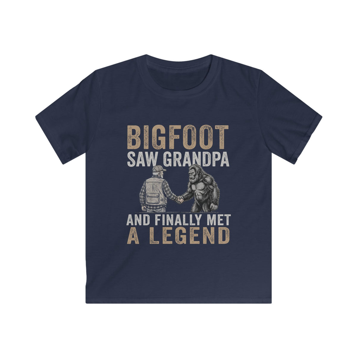 Bigfoot Saw Grandpa — And Finally Met a Legend Matching Kids T-Shirt