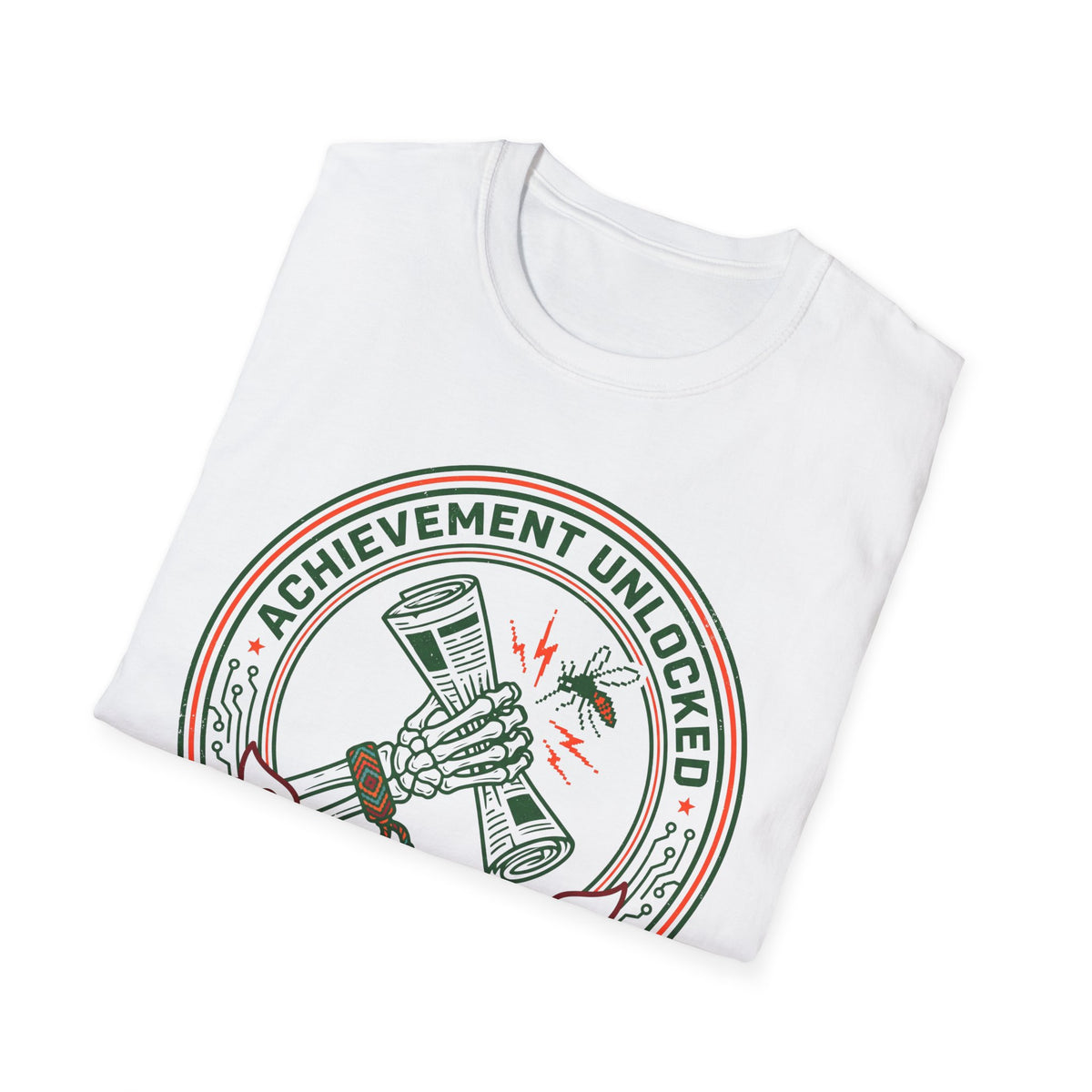 Achievement Unlocked — State Bird Conqueror With Mosquito And Skeleton T-Shirt