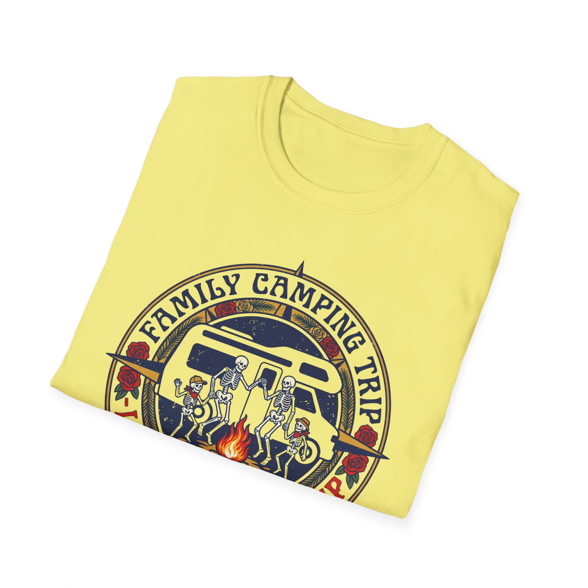 Family Camping Trip — Long Strange Trip With Skeleton T-Shirt