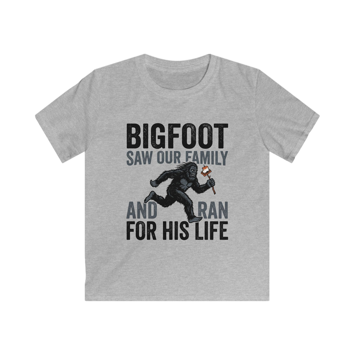 Bigfoot Saw Our Family And Ran For His Life Matching Kids T-Shirt