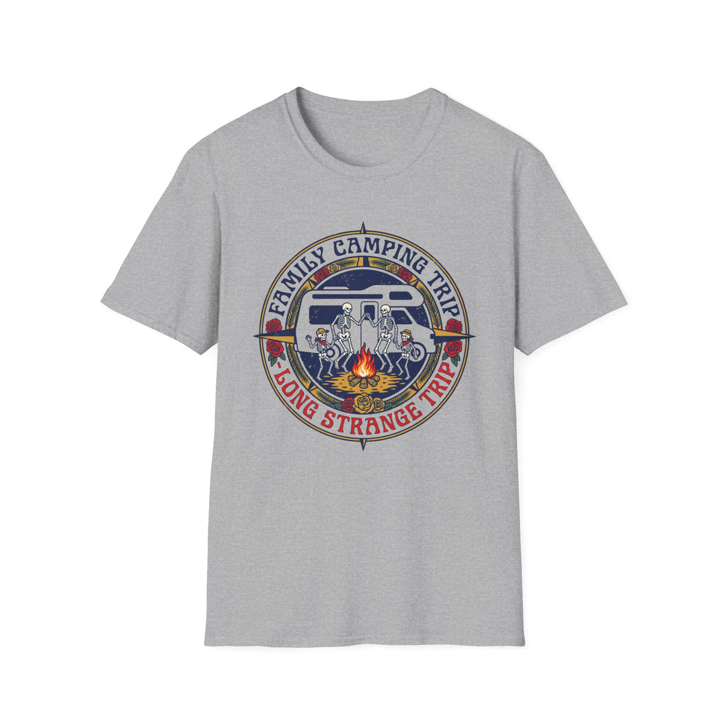 Family Camping Trip — Long Strange Trip With Skeleton T-Shirt
