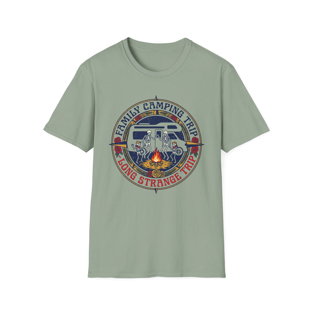 Family Camping Trip — Long Strange Trip With Skeleton T-Shirt