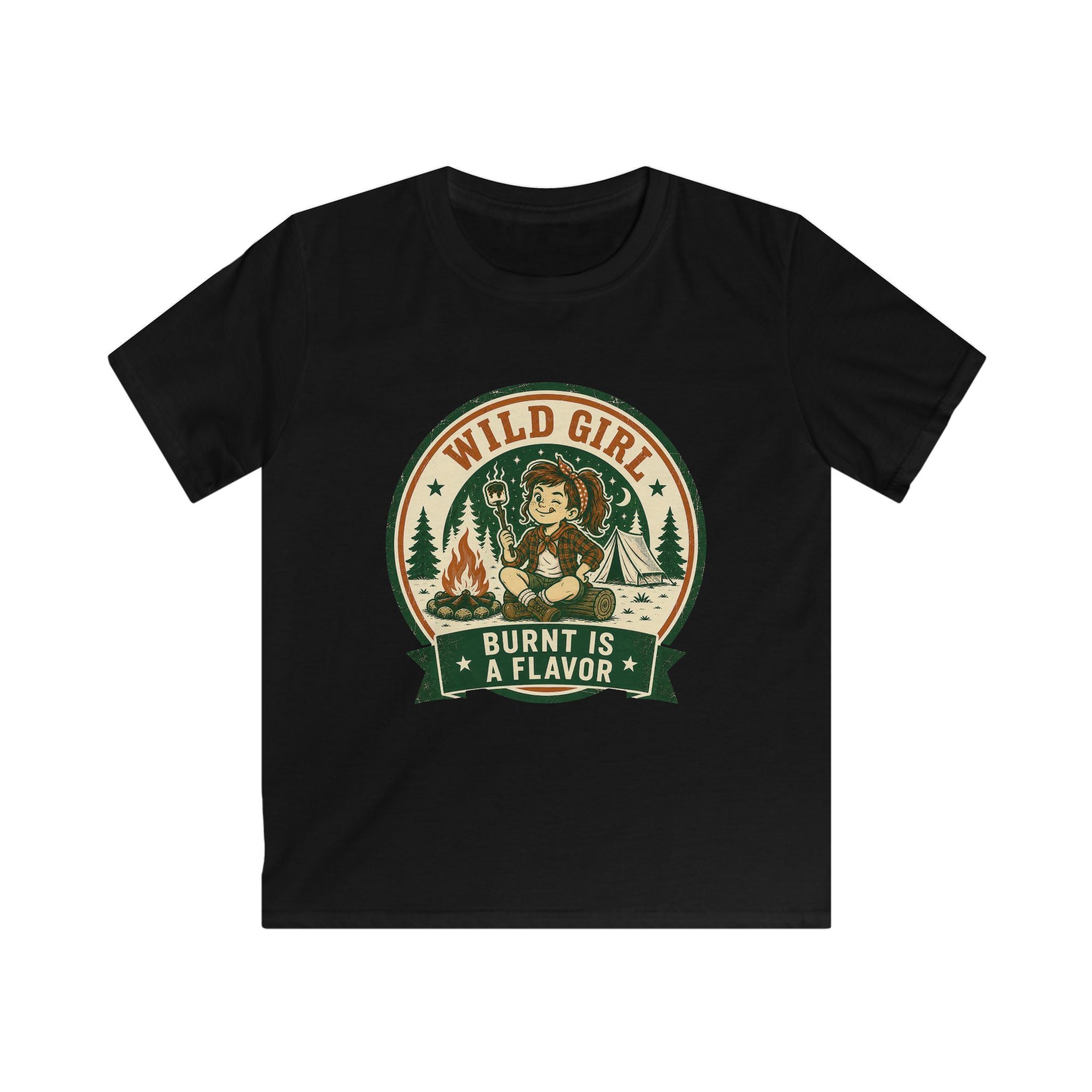 Wild Girl — Burnt Is A Flavor Matching Kids T-Shirt