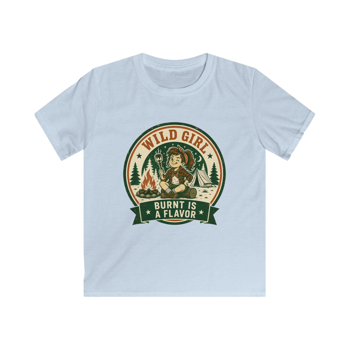 Wild Girl — Burnt Is A Flavor Matching Kids T-Shirt