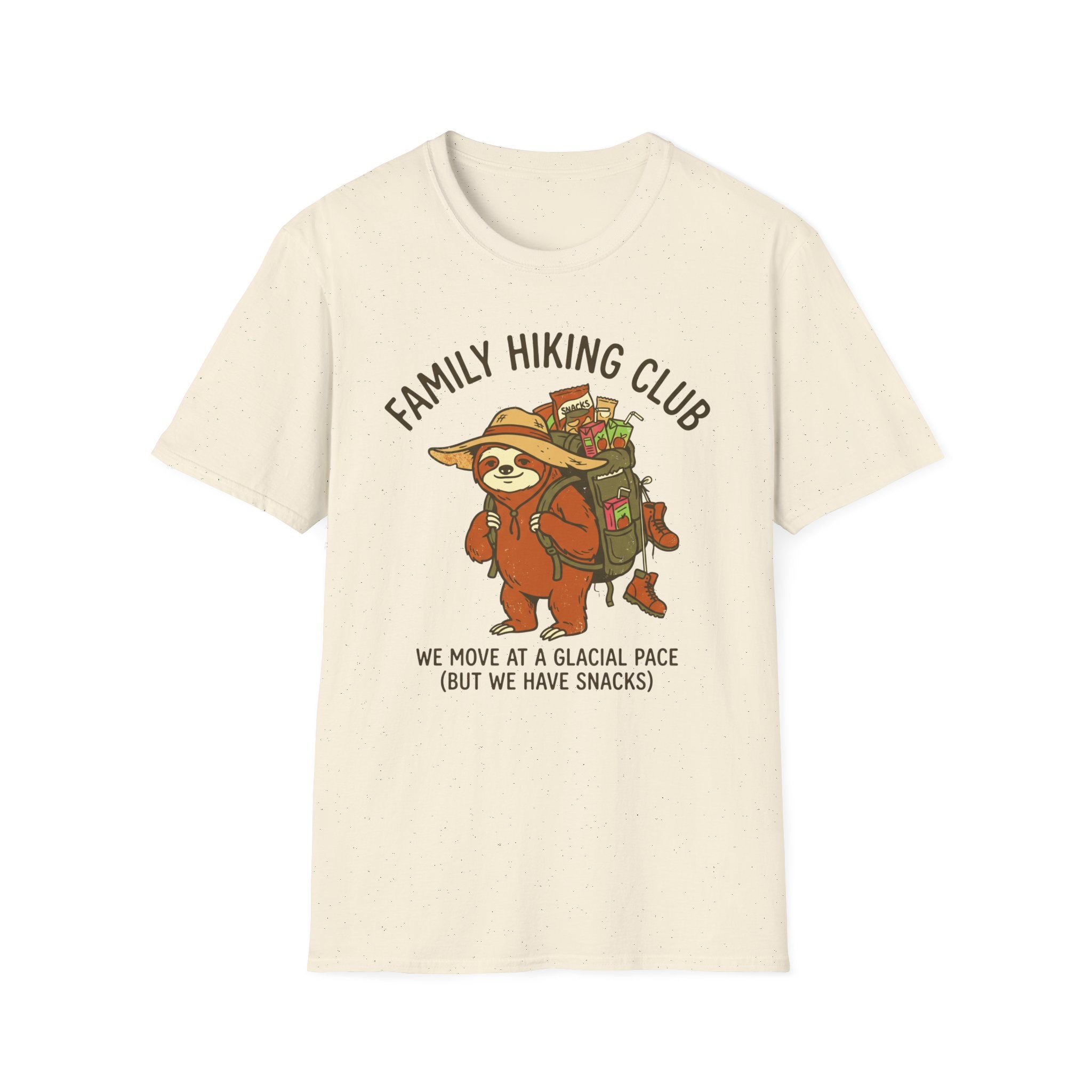 Family Hiking Club —  We Move at a Glacial Pace (But We Have Snacks) T-Shirt