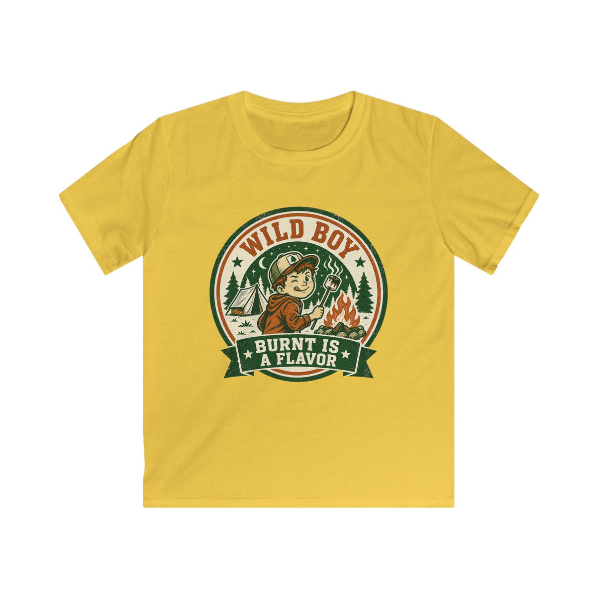 Wild Boy — Burnt Is A Flavor Matching Kids T-Shirt