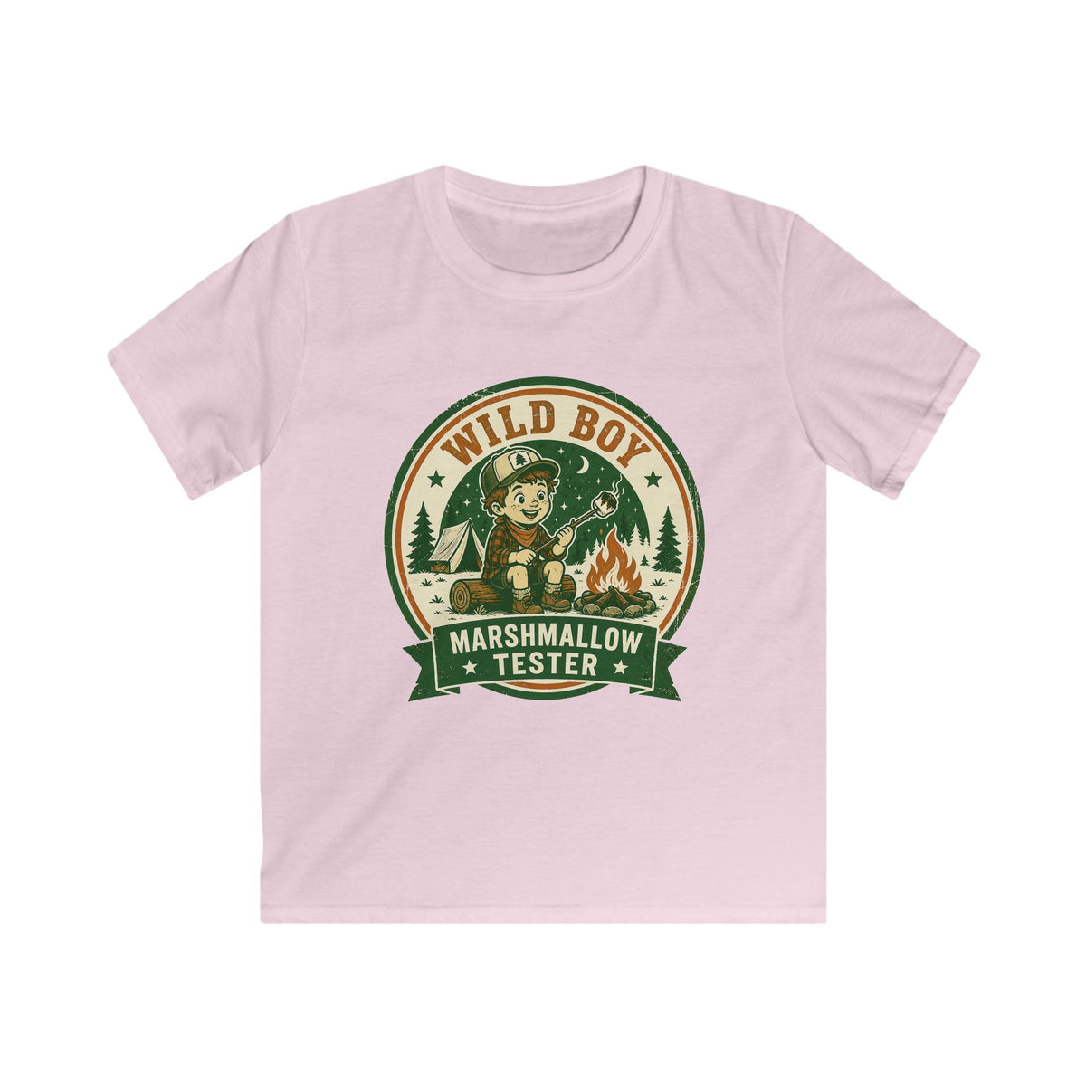 Wild Boy — Marshmallow Tester Matching Kids T-Shirt