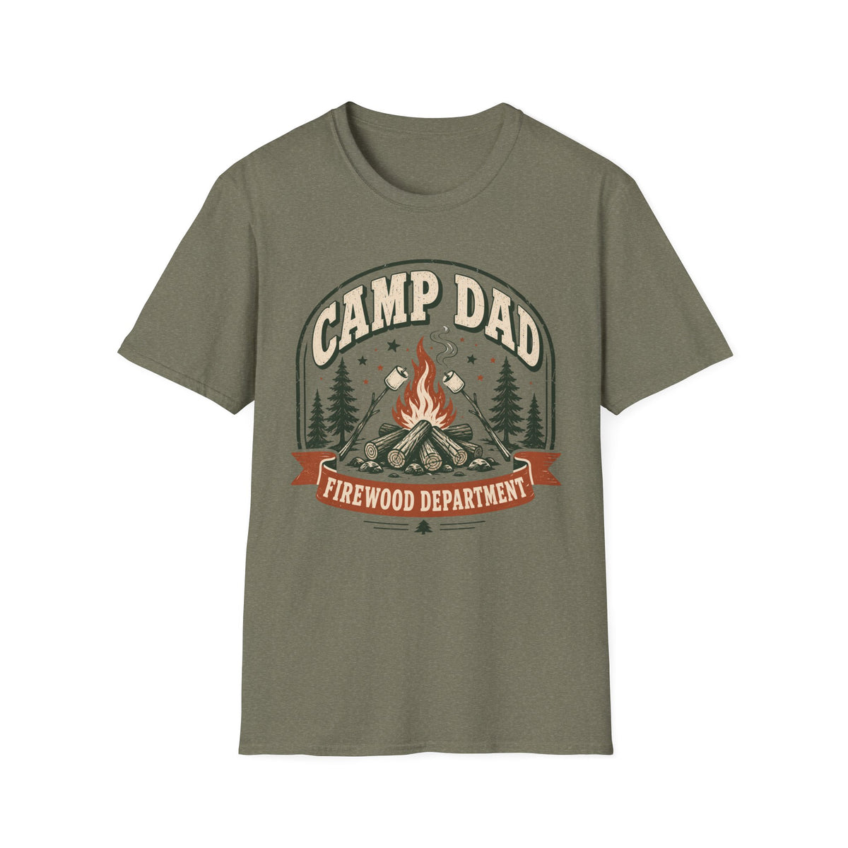 Camp Dad — Firewood Department Retro T-Shirt
