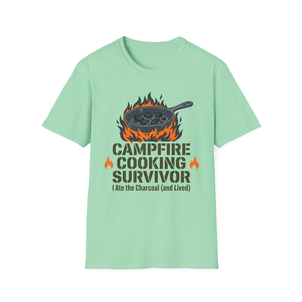 Campfire Cooking Survivor — I Ate the Charcoal (and Survived) Family Camping T-Shirt