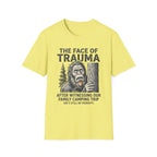 The Face Of Trauma After Witnessing Our Family Camping Trip — With Bigfoot T-Shirt