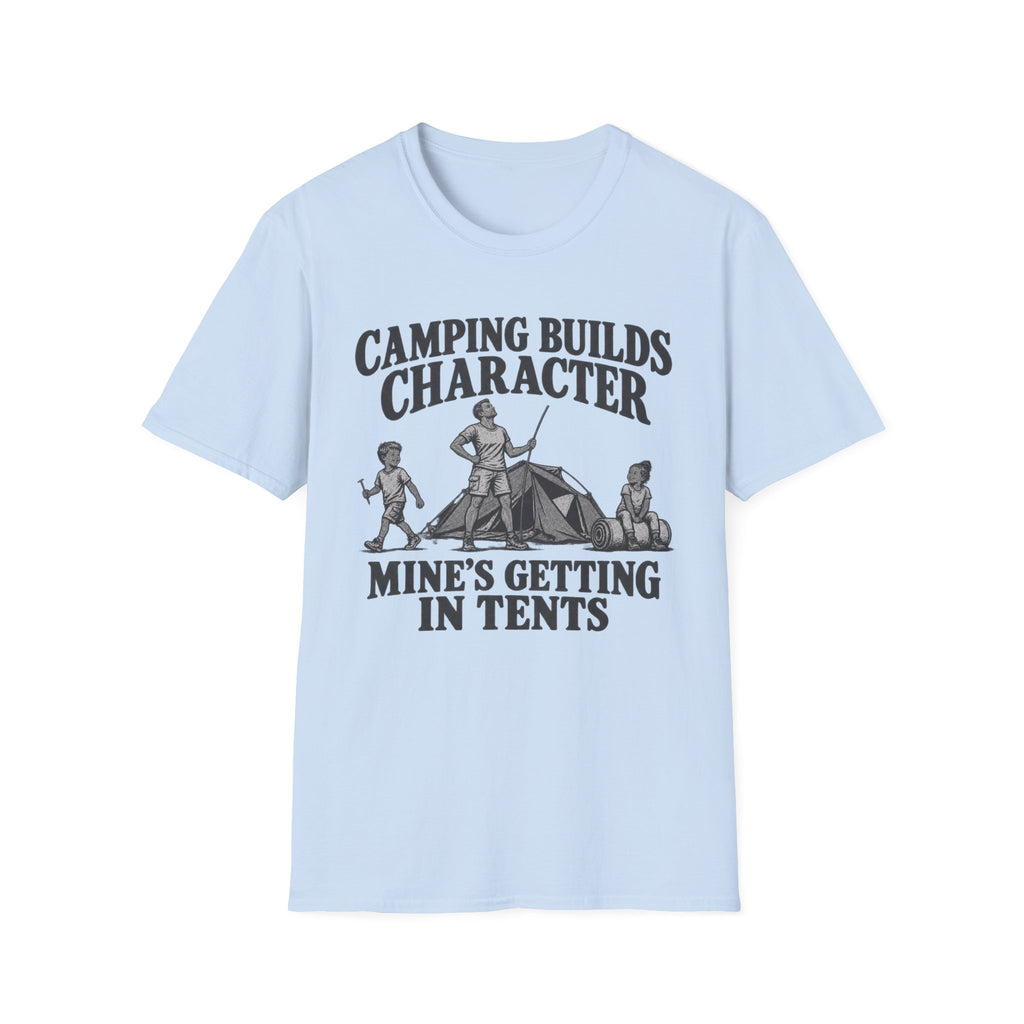 Camping Builds Character Dad T-Shirt