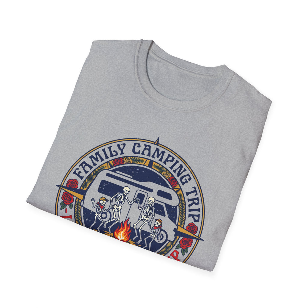 Family Camping Trip — Long Strange Trip With Skeleton T-Shirt