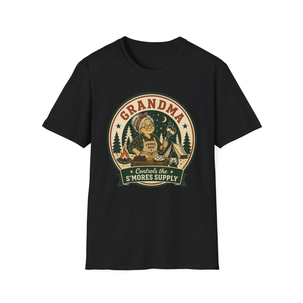 Grandma — Controls The S'Mores Supply Matching T-Shirt