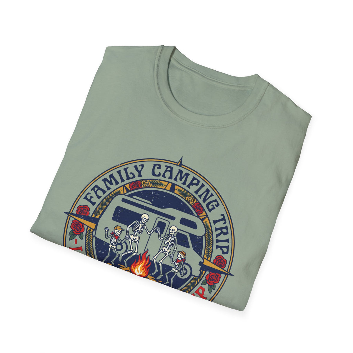Family Camping Trip — Long Strange Trip With Skeleton T-Shirt