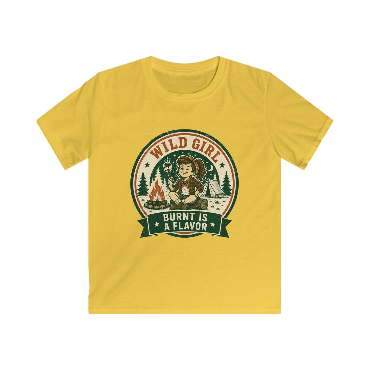Wild Girl — Burnt Is A Flavor Matching Kids T-Shirt