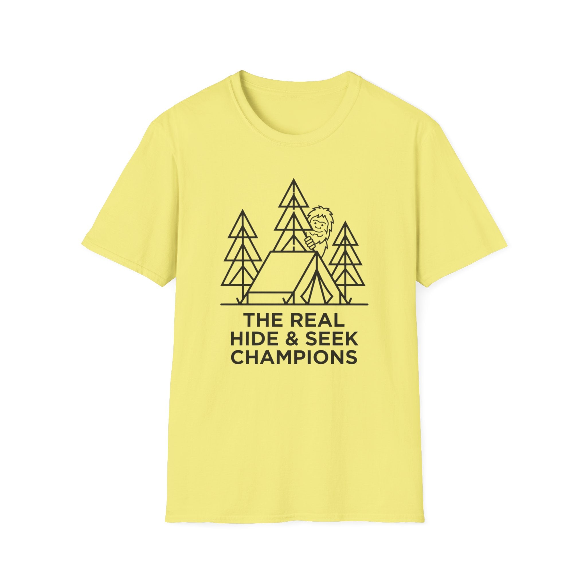 The Real Hide & Seek Champions With Bigfoot — Light Edition T-Shirt