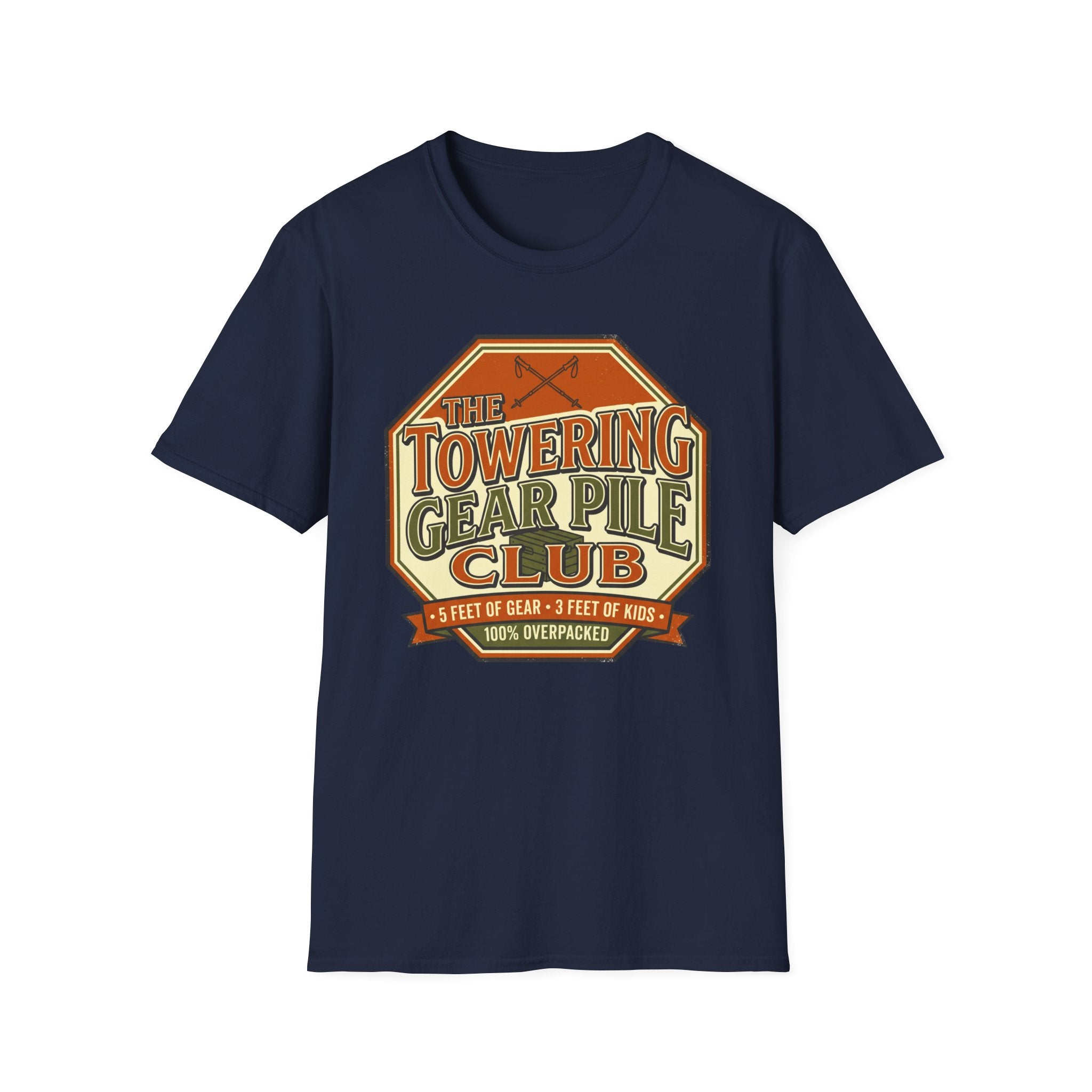 The Towering Gear Pile Club — 100% Overpacked T-Shirt