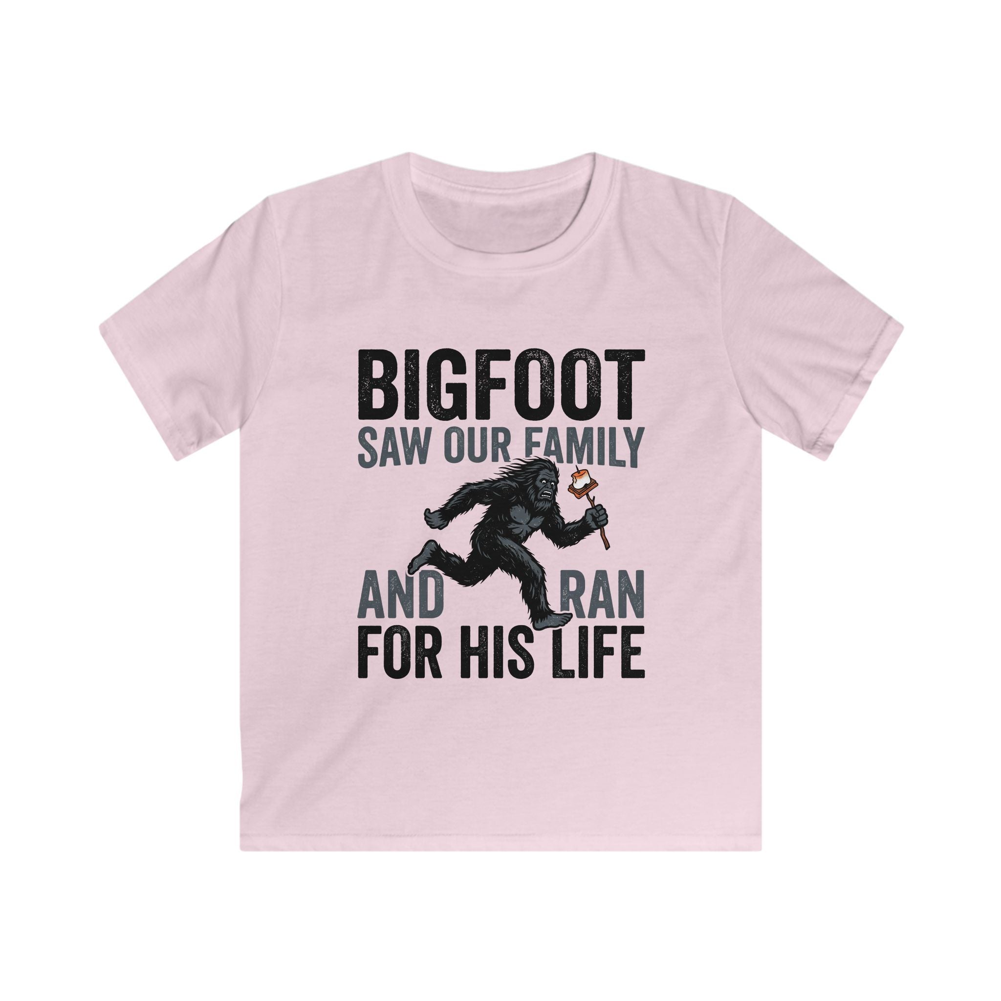 Bigfoot Saw Our Family And Ran For His Life Matching Kids T-Shirt