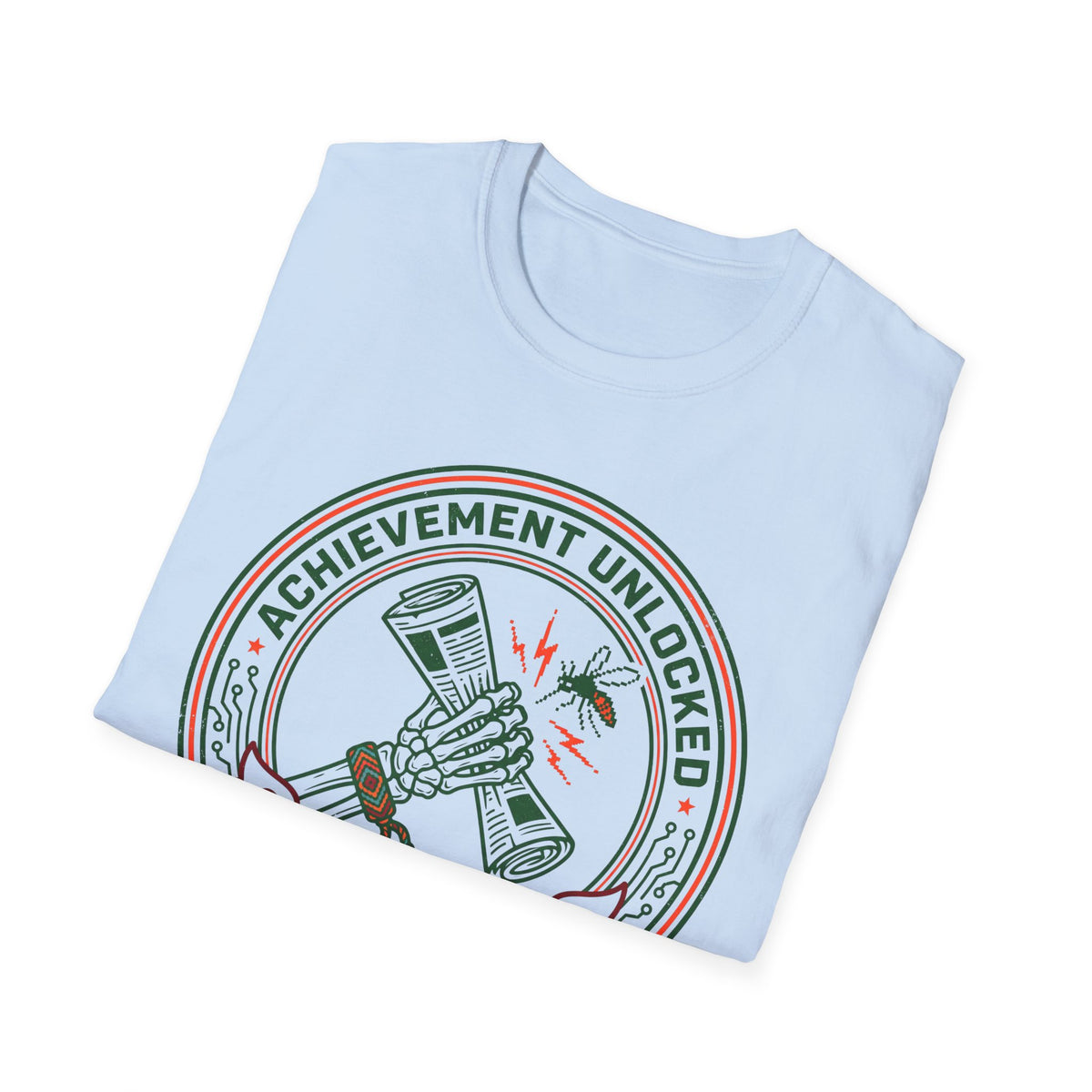 Achievement Unlocked — State Bird Conqueror With Mosquito And Skeleton T-Shirt