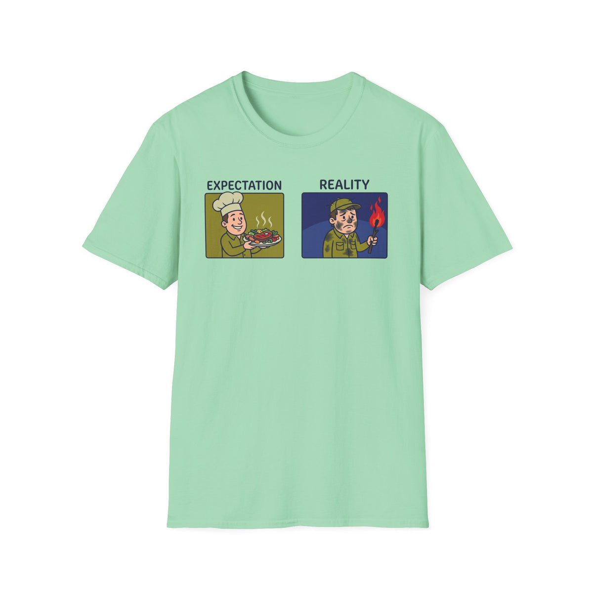 Campfire Diner Expectation vs Reality T-Shirt