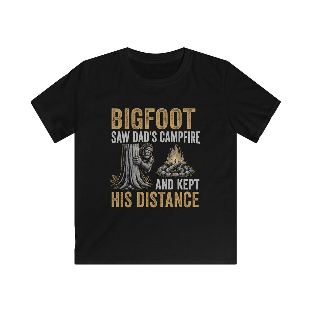 Bigfoot Saw Dad's Campfire — And Kept His Distance Matching Kids T-Shirt