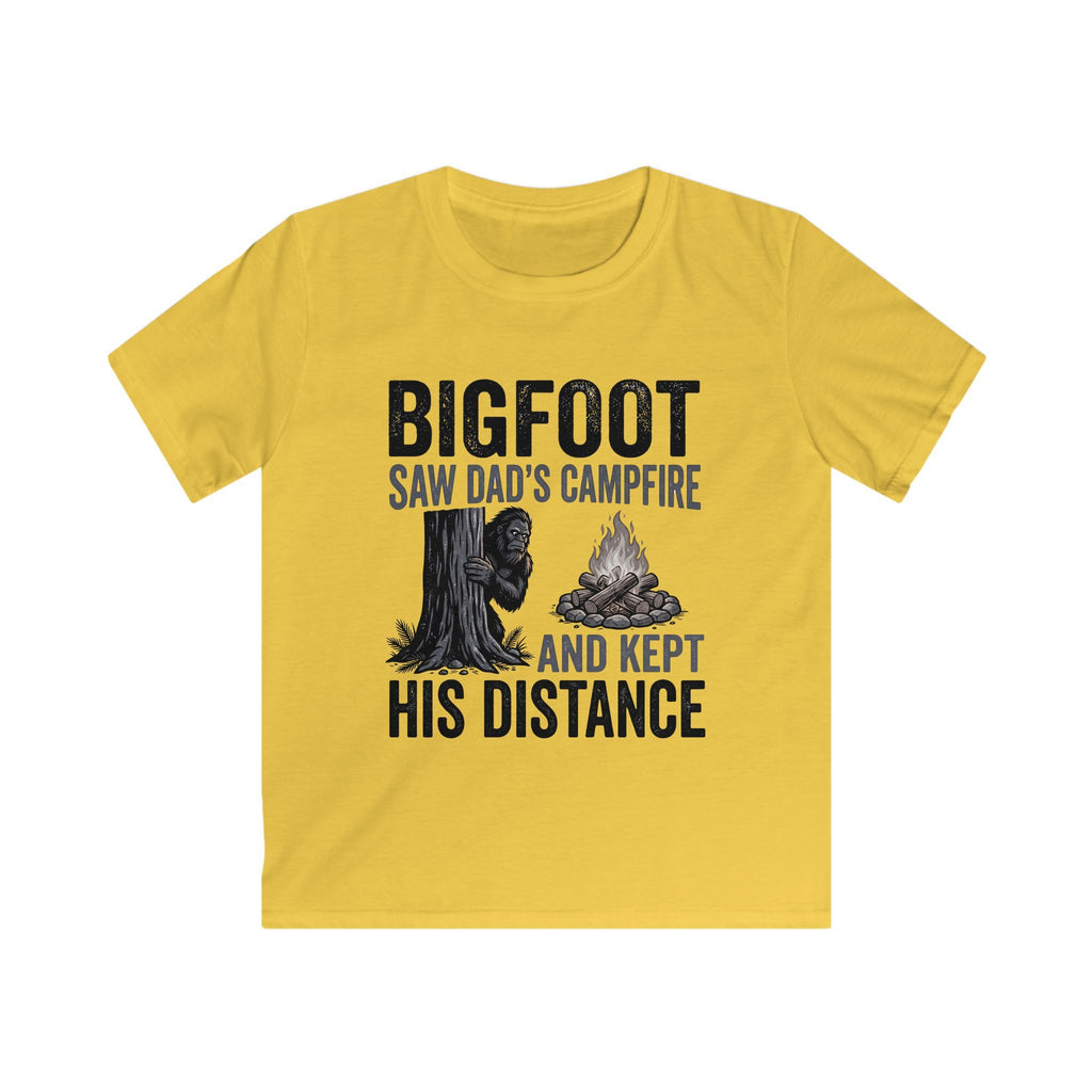 Bigfoot Saw Dad's Campfire — And Kept His Distance Matching Kids T-Shirt