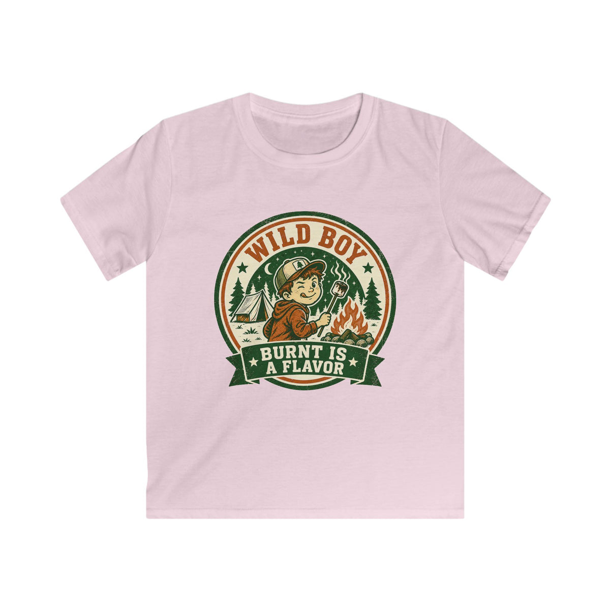 Wild Boy — Burnt Is A Flavor Matching Kids T-Shirt