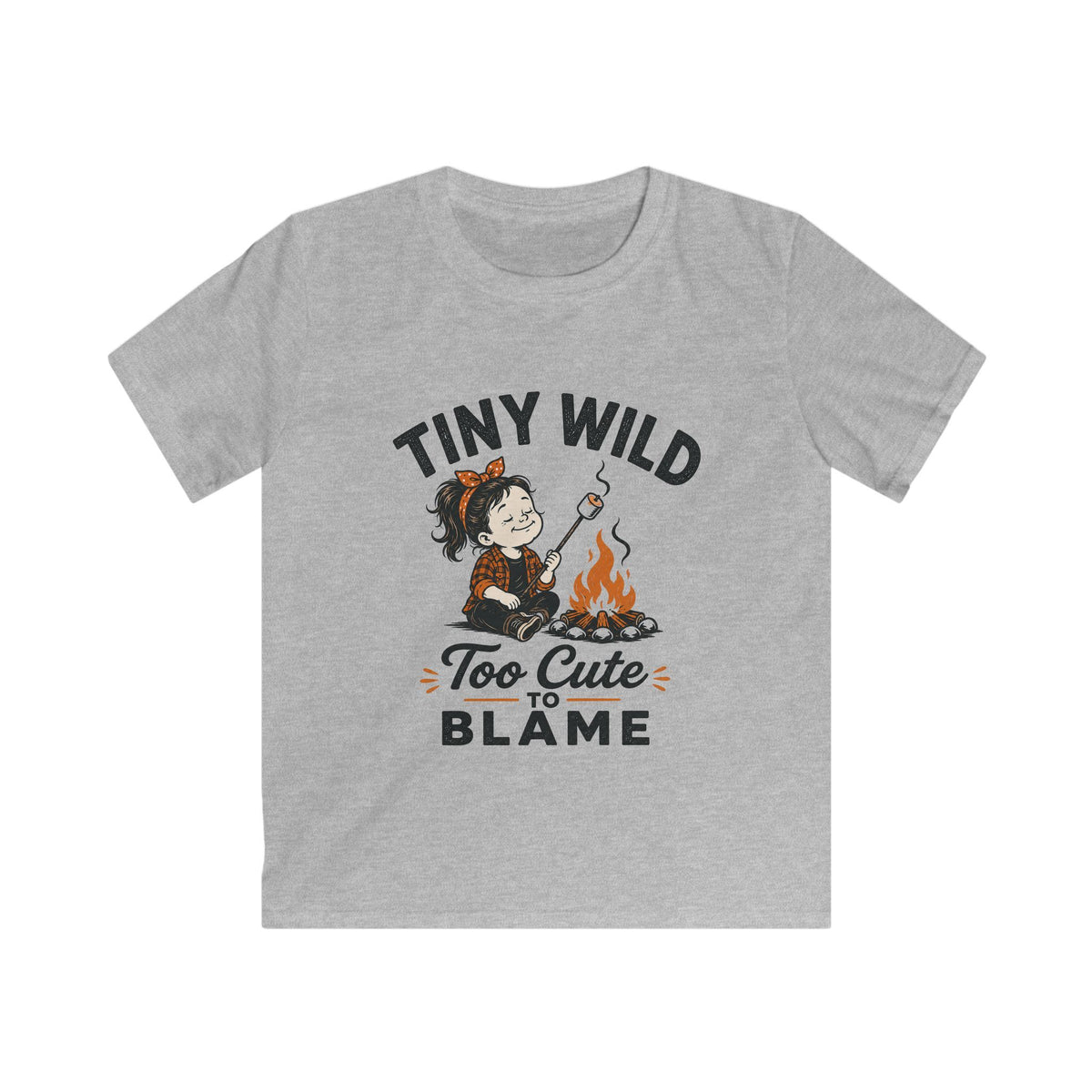 Tiny Wild Girl — Too Cute To Blame Matching Kids T-Shirt