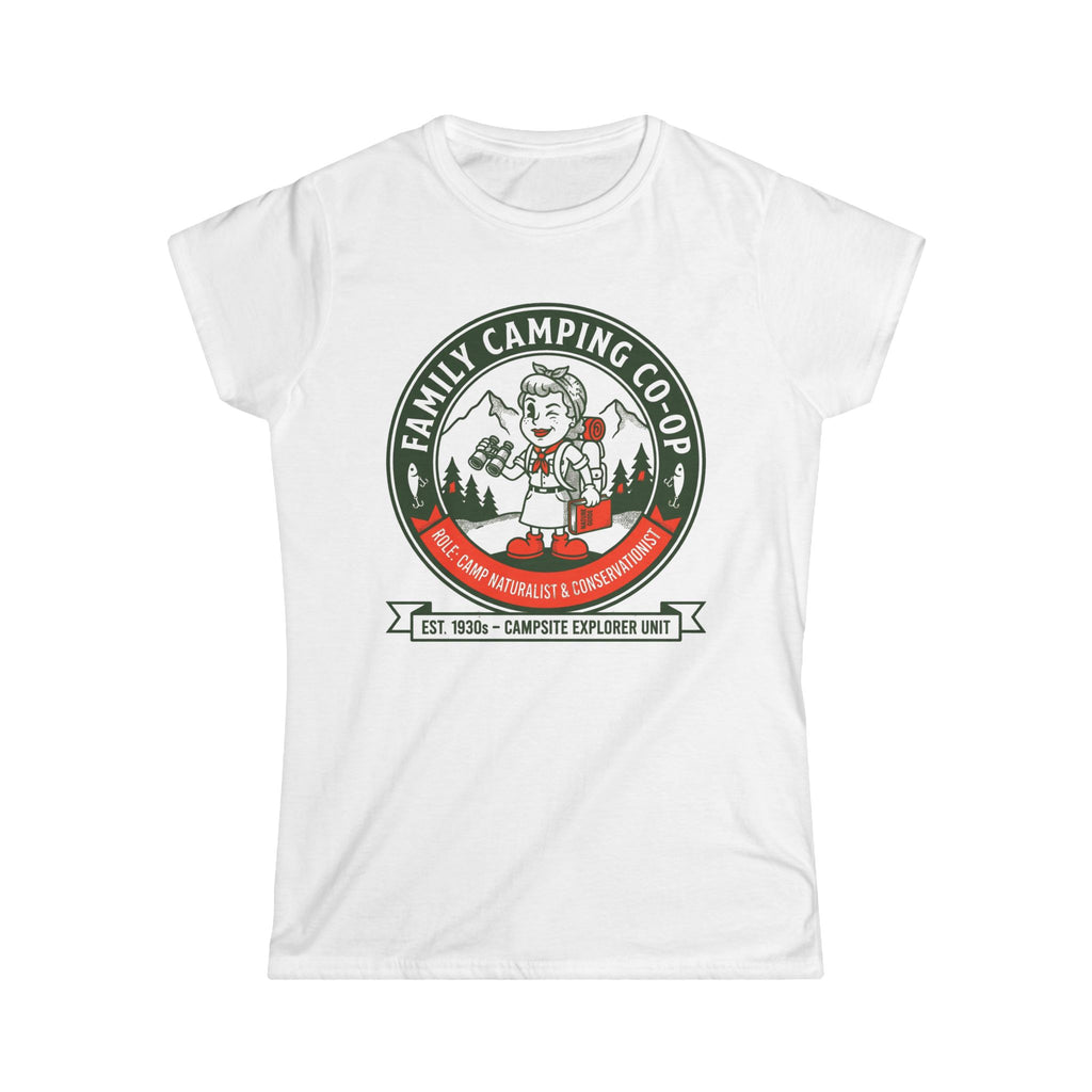 Family Camping Coop — Camp Naturalist & Conservationist Matching Women T-Shirt